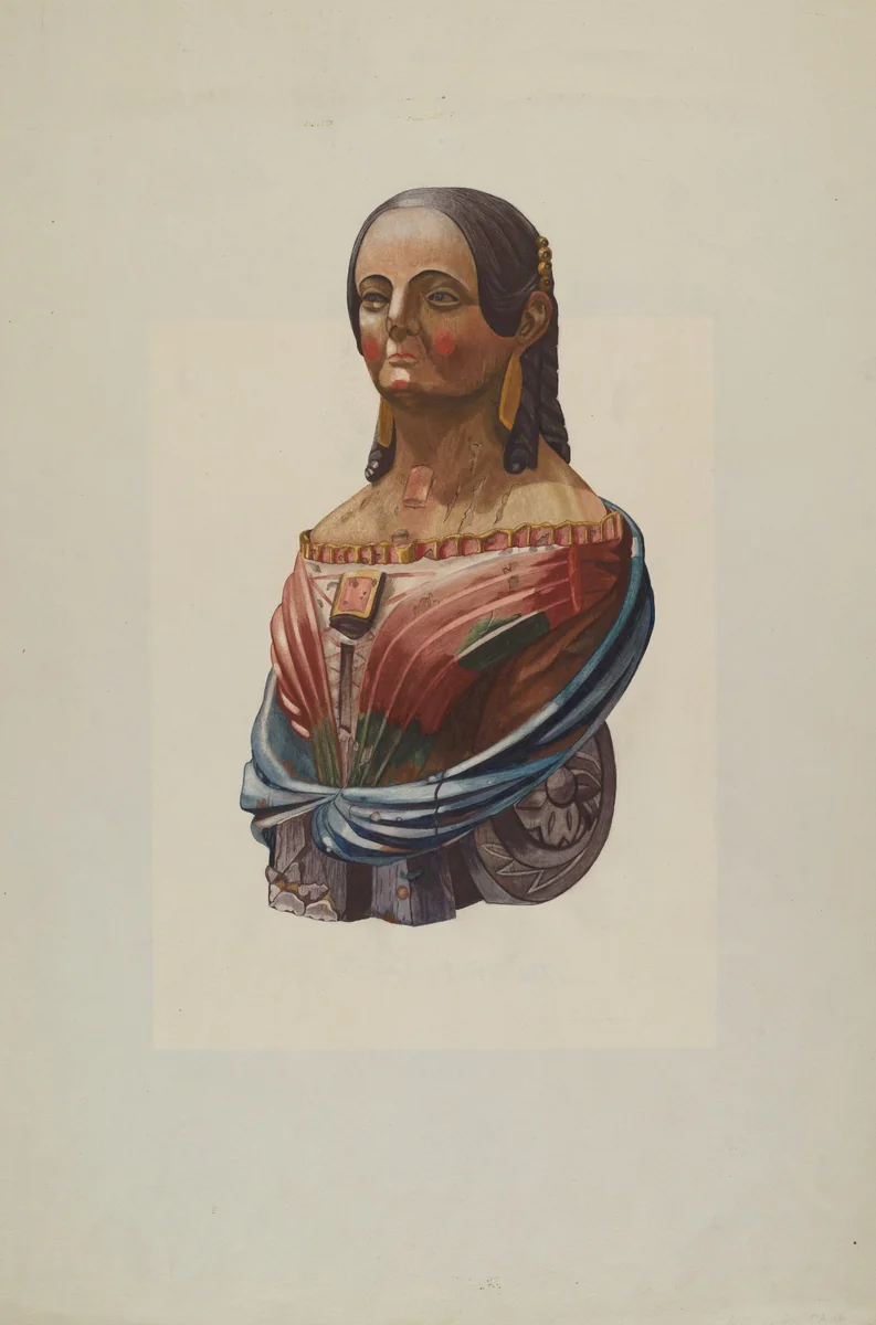 Figurehead by American 20th Century, index of american design, 1935-1942