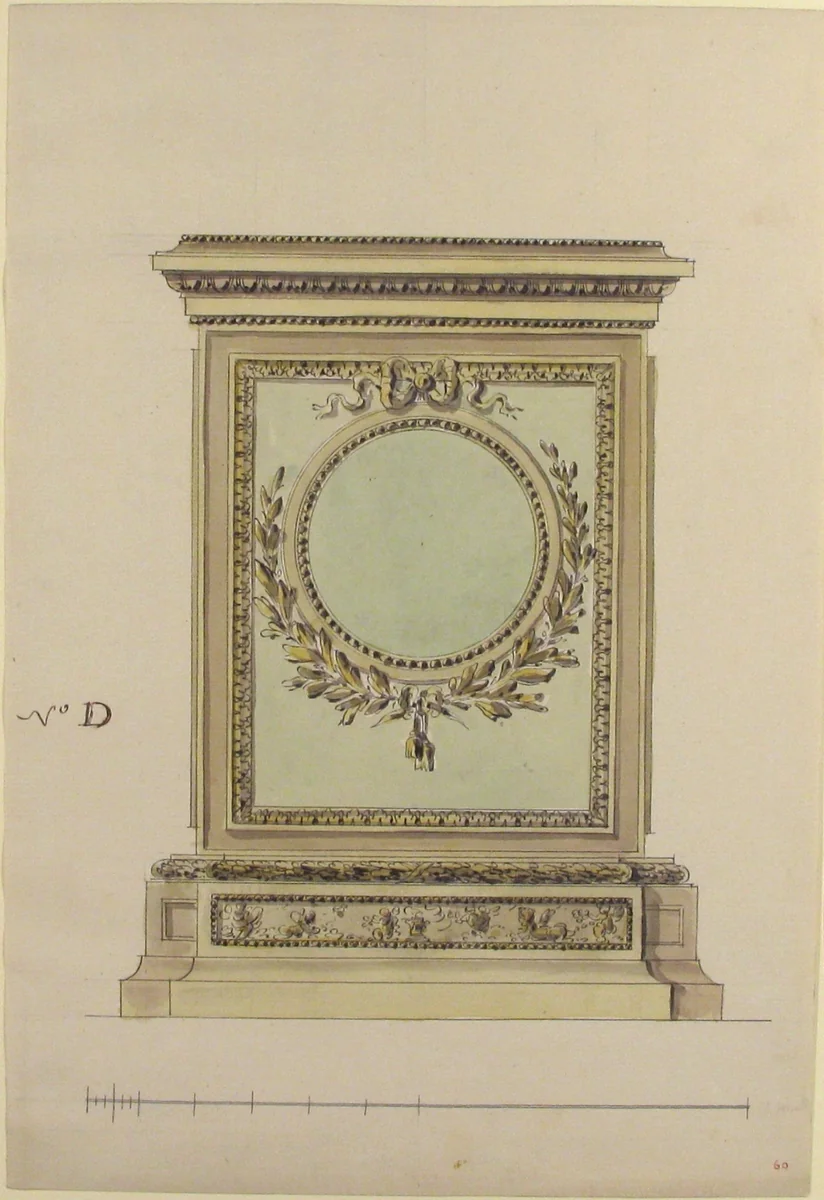 Design for a Clock by anonymous, drawing, 1765-1790