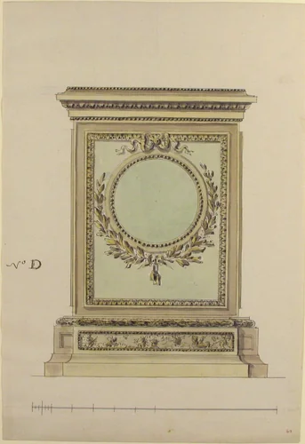 Design for a Clock by anonymous, drawing, 1765-1790
