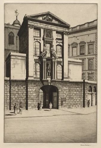 Henry VIII Gateway by Herbert Gordon Warlow, print, 1925-1935