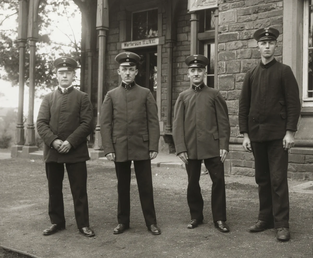 Railway Officials by August Sander, photograph, 1925
