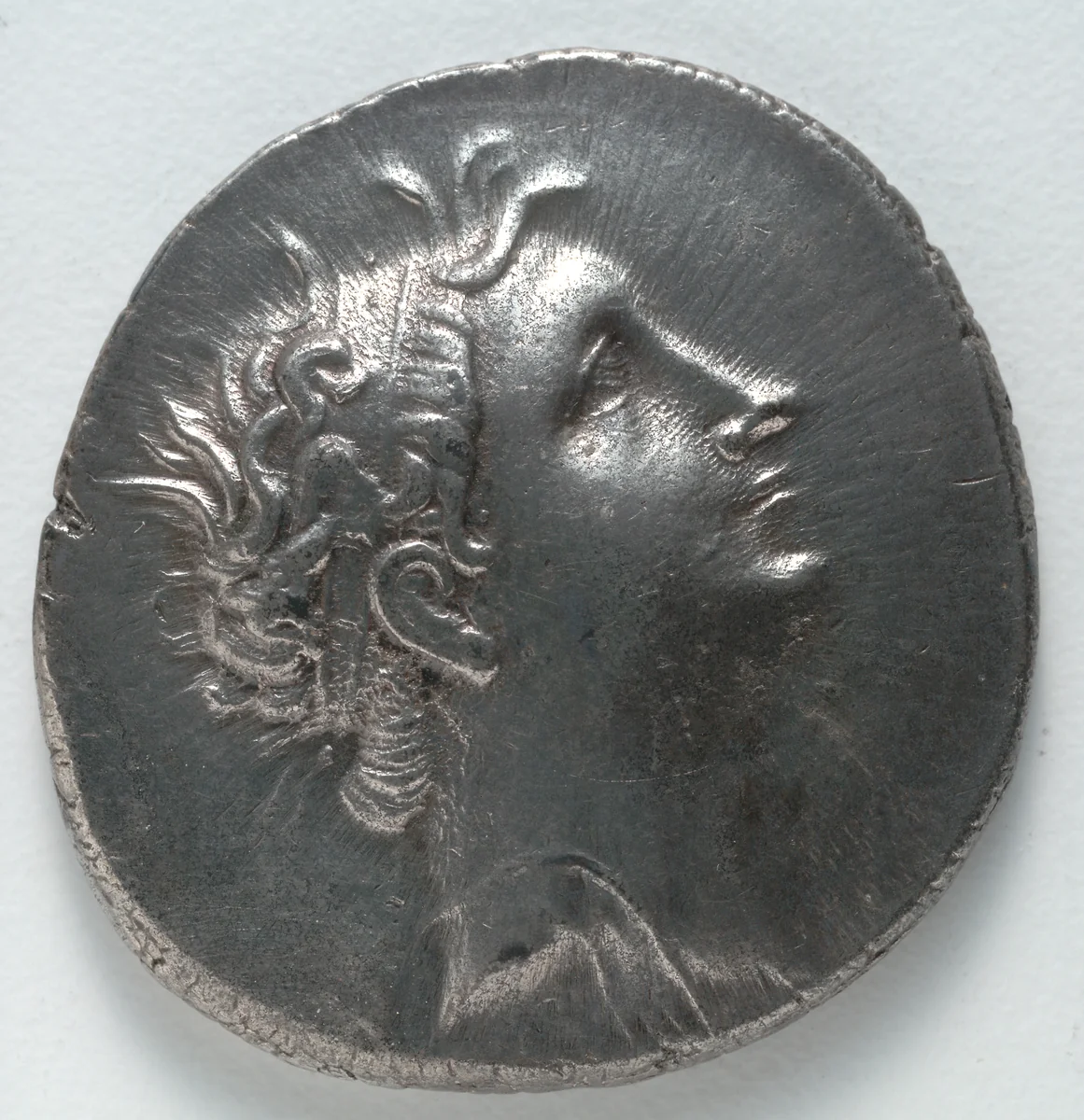 Tetradrachm: Head of Nicomedes II (obverse) by Unknown, metalwork, -149--120
