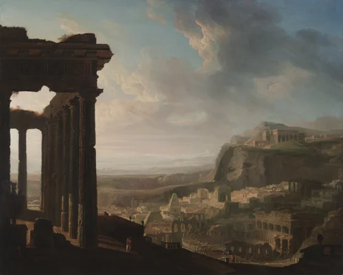 Ruins of an Ancient City by John Martin, painting, 1810-1820