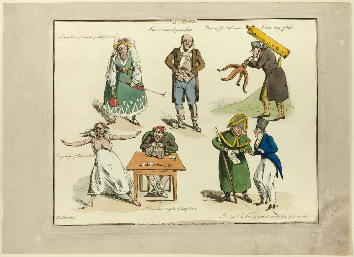 Plate from Illustrations to Popular Songs by Henry Alken, print, 1822