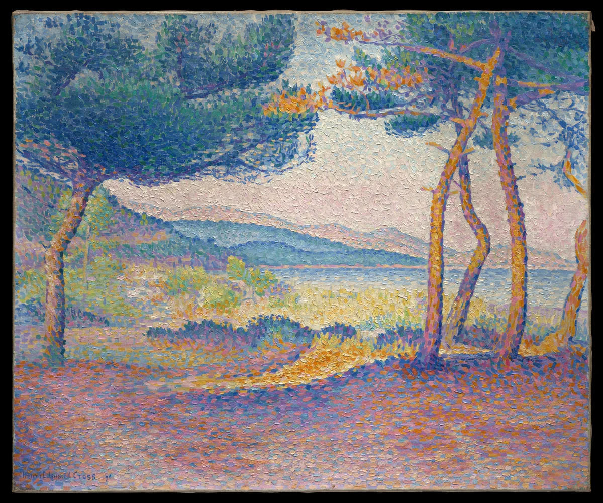 Pines Along the Shore by Henri-Edmond Cross, painting, 1896