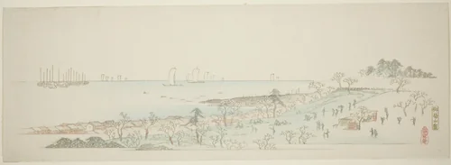 View of Goten Hill (Gotenyama no zu), from the series "Thirteen Views of the Environs of Edo" by Utagawa Hiroshige (歌川広重), print, 1832-1849