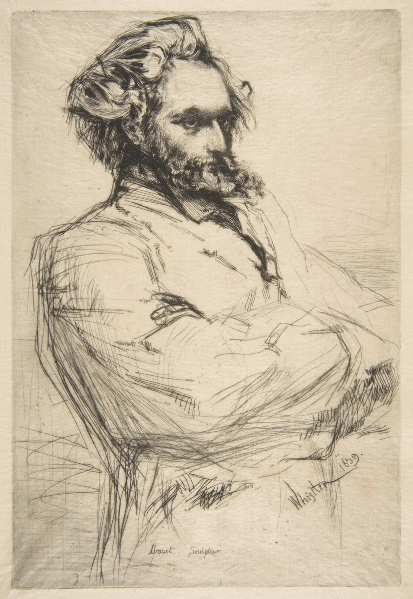 C.L. Drouet, Sculptor by James McNeill Whistler, print, 1859