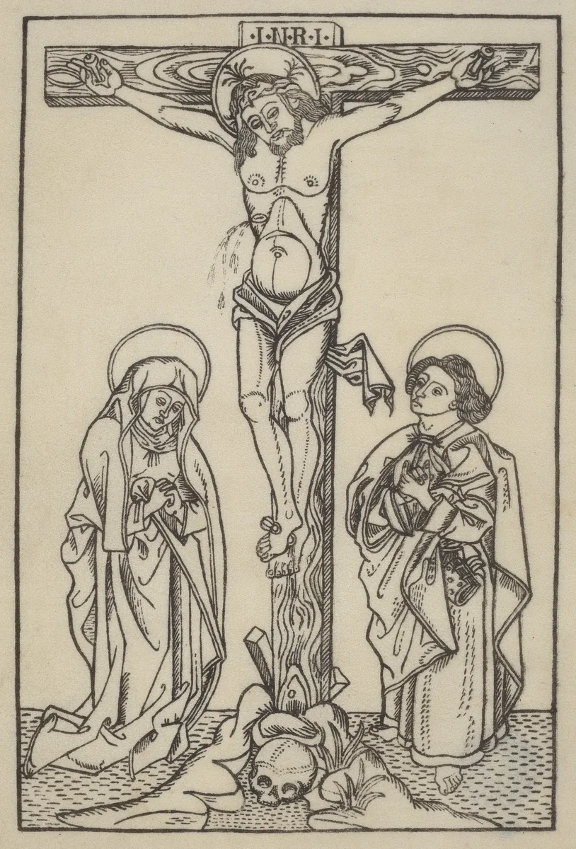 Christ on the Cross by Master I.D., print, 1480-1500
