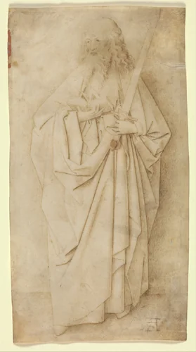 Saint Paul by Jan van Eyck, drawing, 1427-1433