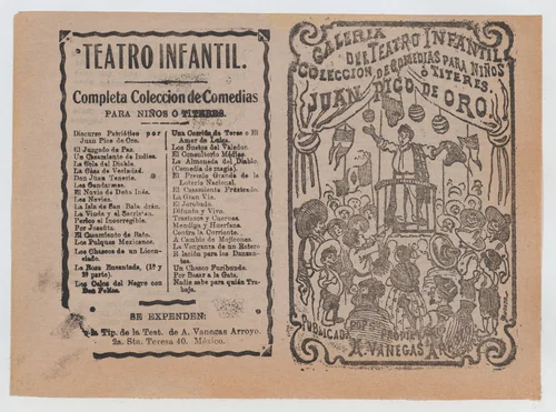 Cover for 'Juan Pico de Oro', a man in a pulpit addressing a crowd before him by José Guadalupe Posada, print, 1875-1915