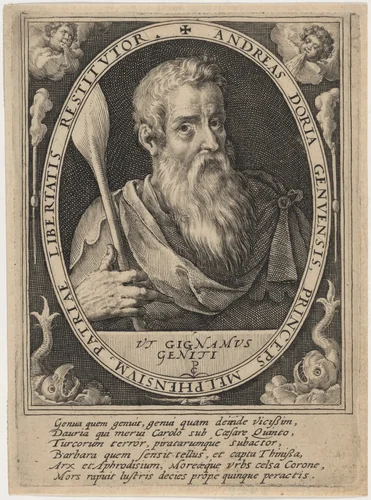 Andrea Doria by Crispijn van de Passe I, print, 1598