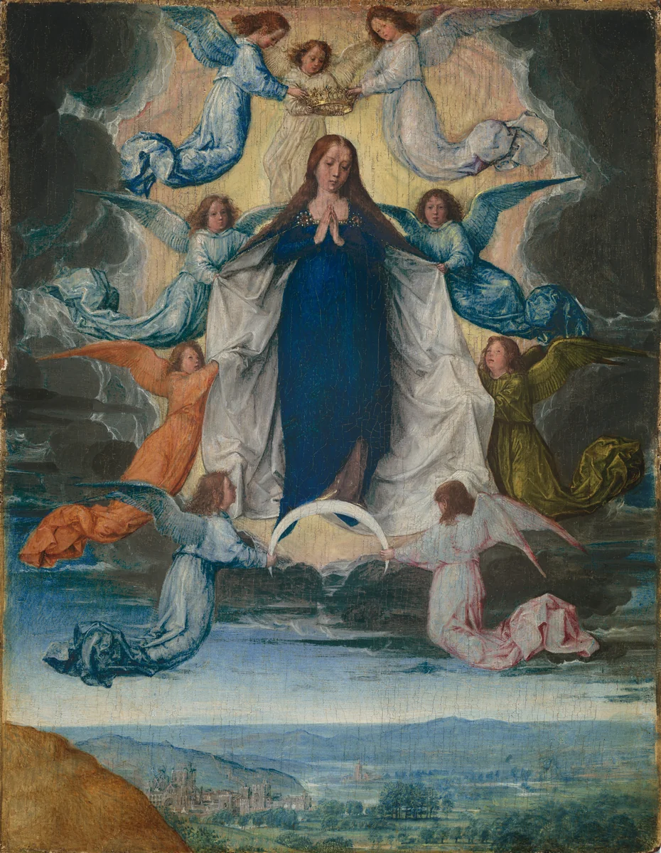 The Assumption of the Virgin by Michel Sittow, painting, 1500