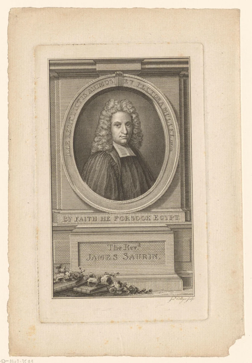 Portret van James Saurin by Joseph Collyer, print, 1758-1827