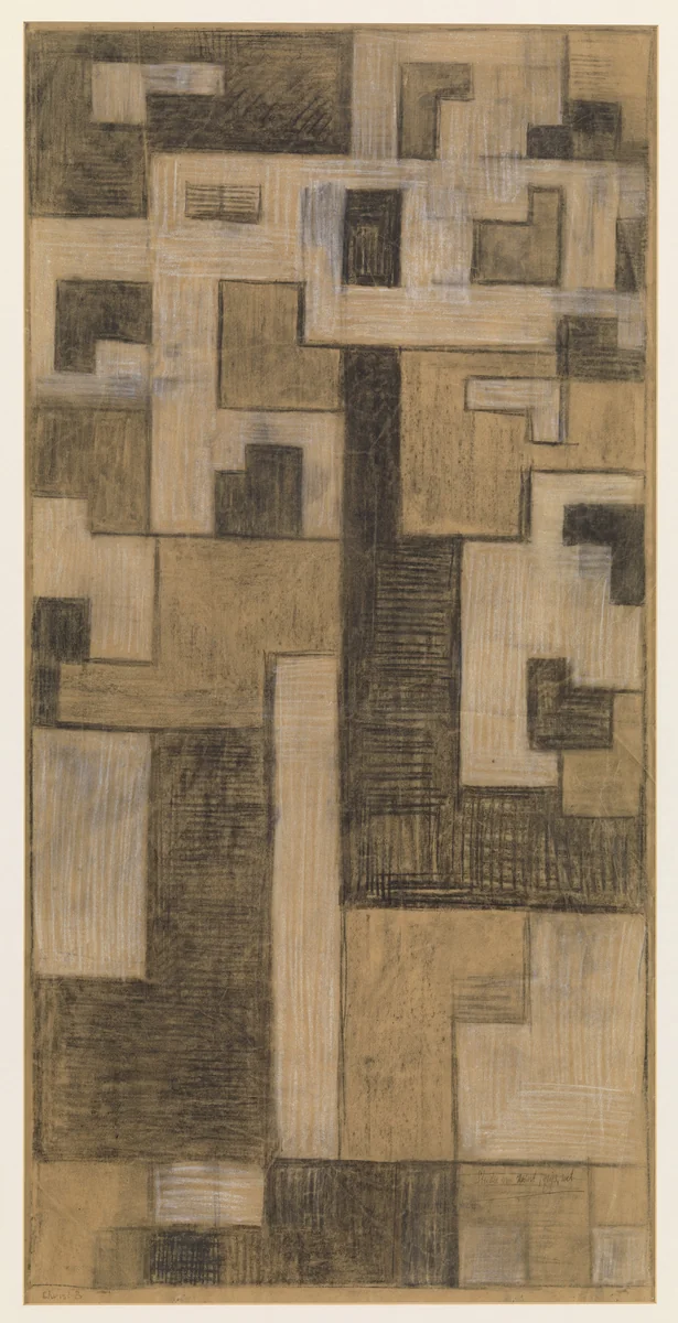 Study in Black, Grey and White by Chris Hendrik Beekman, drawing, 1920