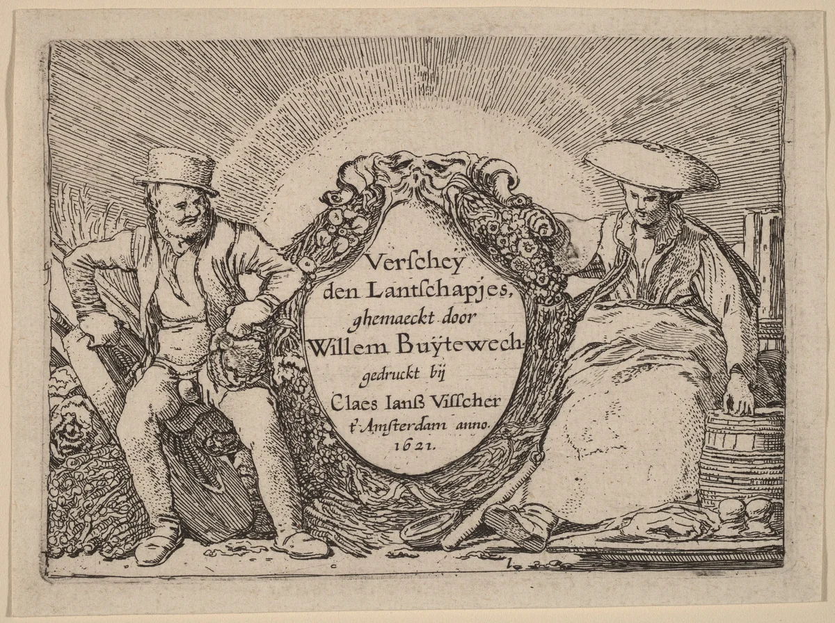 Title Plate by Willem Buytewech, print, 1621