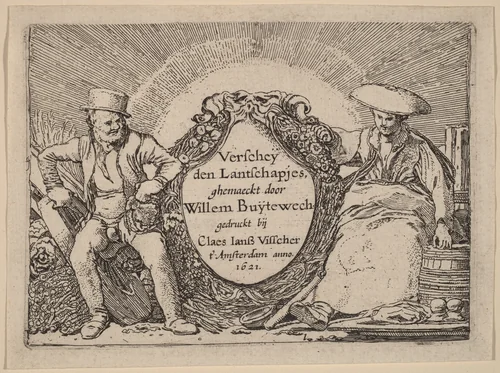 Title Plate by Willem Buytewech, print, 1621