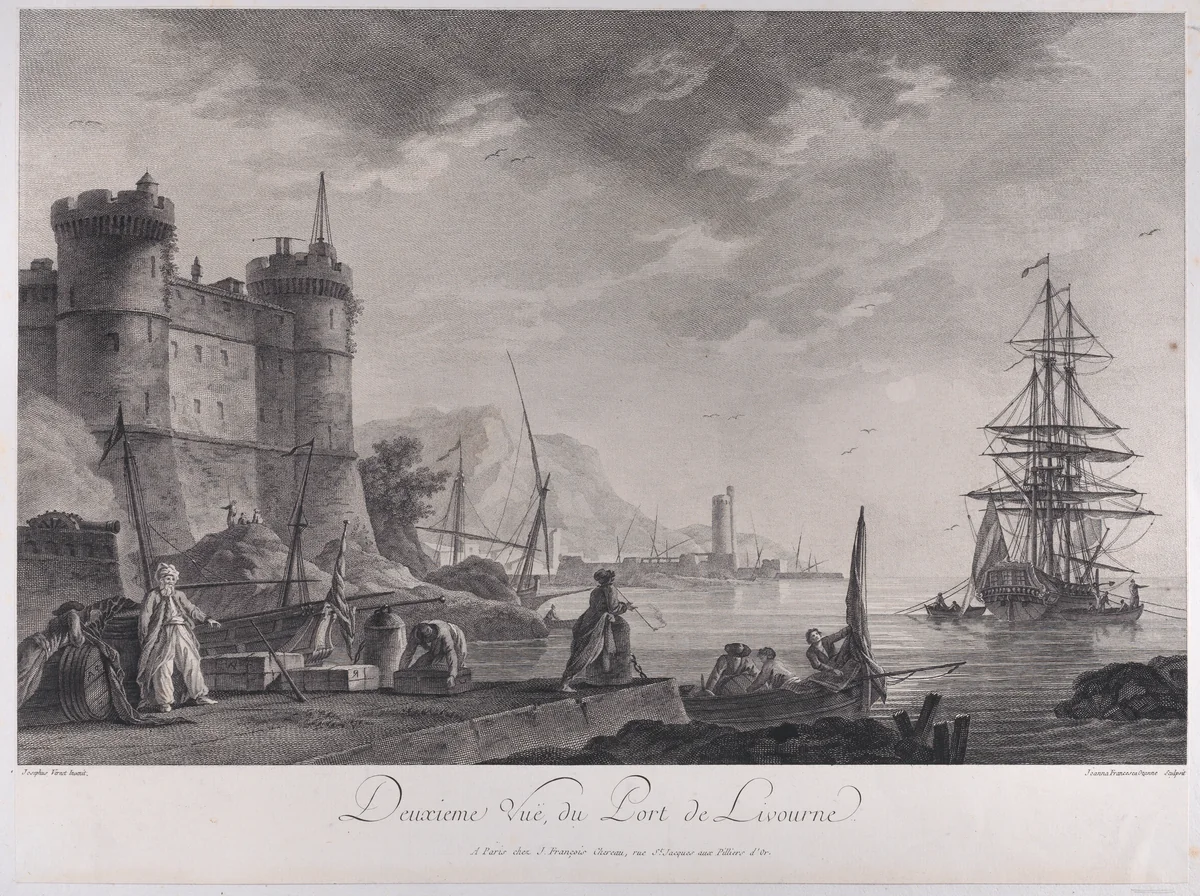 Second View of the Port of Livourne by Joseph Vernet, print, 1745-1805