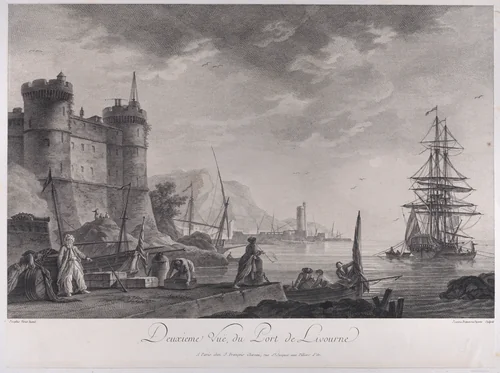 Second View of the Port of Livourne by Joseph Vernet, print, 1745-1805
