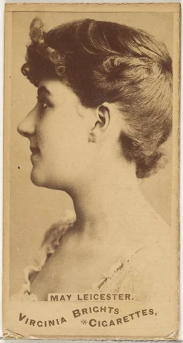 May Leicester, from the Actors and Actresses series (N45, Type 1) for Virginia Brights Cigarettes by Allen & Ginter, photograph, 1885-1891