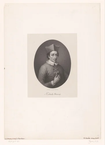 Portret van Nicolas Steno by Isaac Wilhelm Tegner, print, 1850-1893