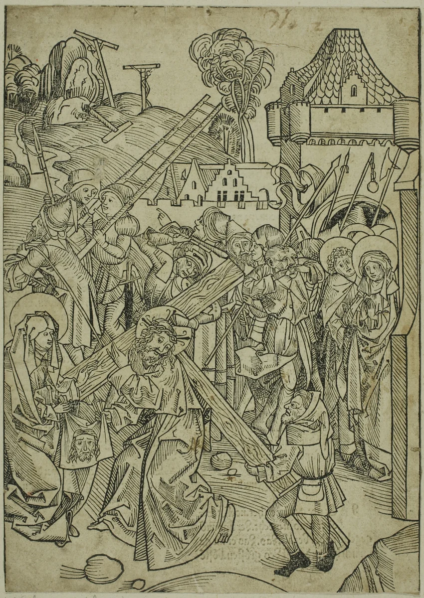 Christ Bearing the Cross, page 81, from the Treasury (Schatzbehalter) by Michael Wolgemut, print, 1491