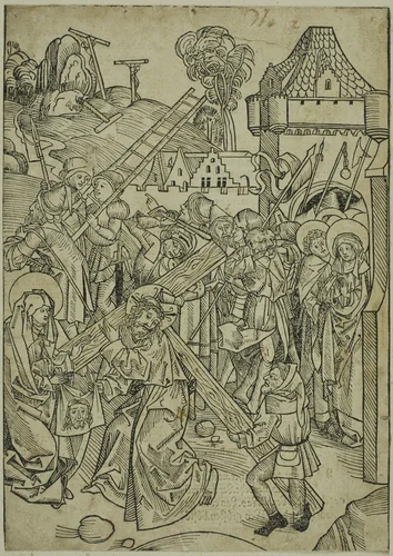 Christ Bearing the Cross, page 81, from the Treasury (Schatzbehalter) by Michael Wolgemut, print, 1491
