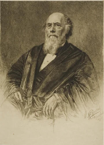 Portrait of Justice Stephen Field by Max Rosenthal, print, 1890