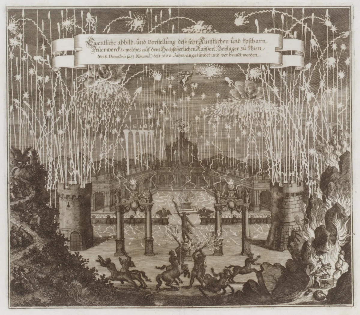 Birth and Christening of Frederick, Duke of Württemberg, Stuttgart, March 17, 1616 by Matthäus Merian, print, 1605-1650
