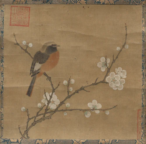 Bird on a Flowering Branch by Unknown, painting, 1100-1199