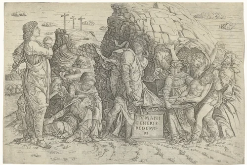 Graflegging van Christus by Unknown, print, 1460-1549