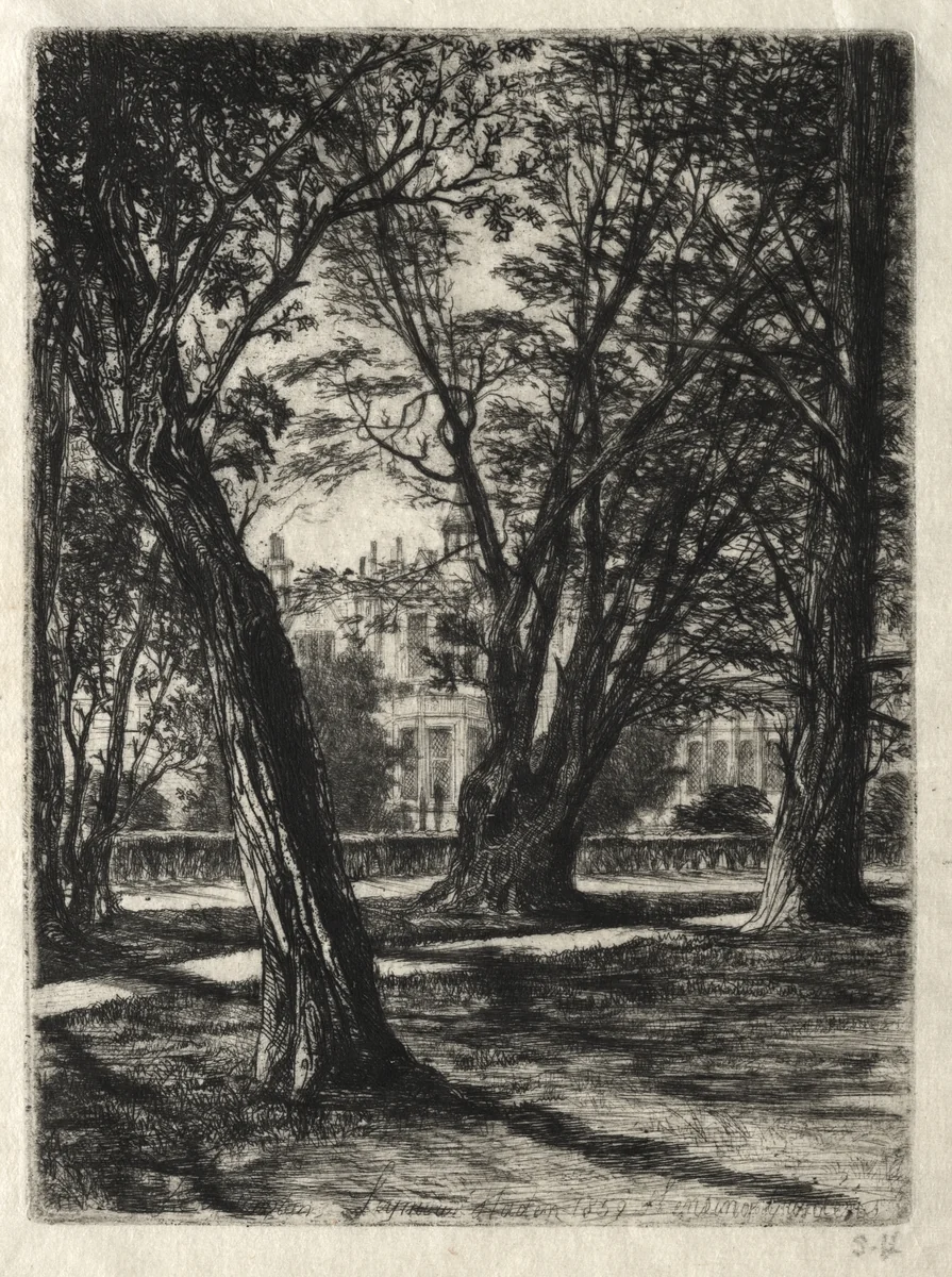 Kensington Gardens by Francis Seymour-Haden, print, 1859