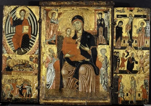 Madonna and Child Enthroned by Master of the Magdalen, painting, 1265-1295