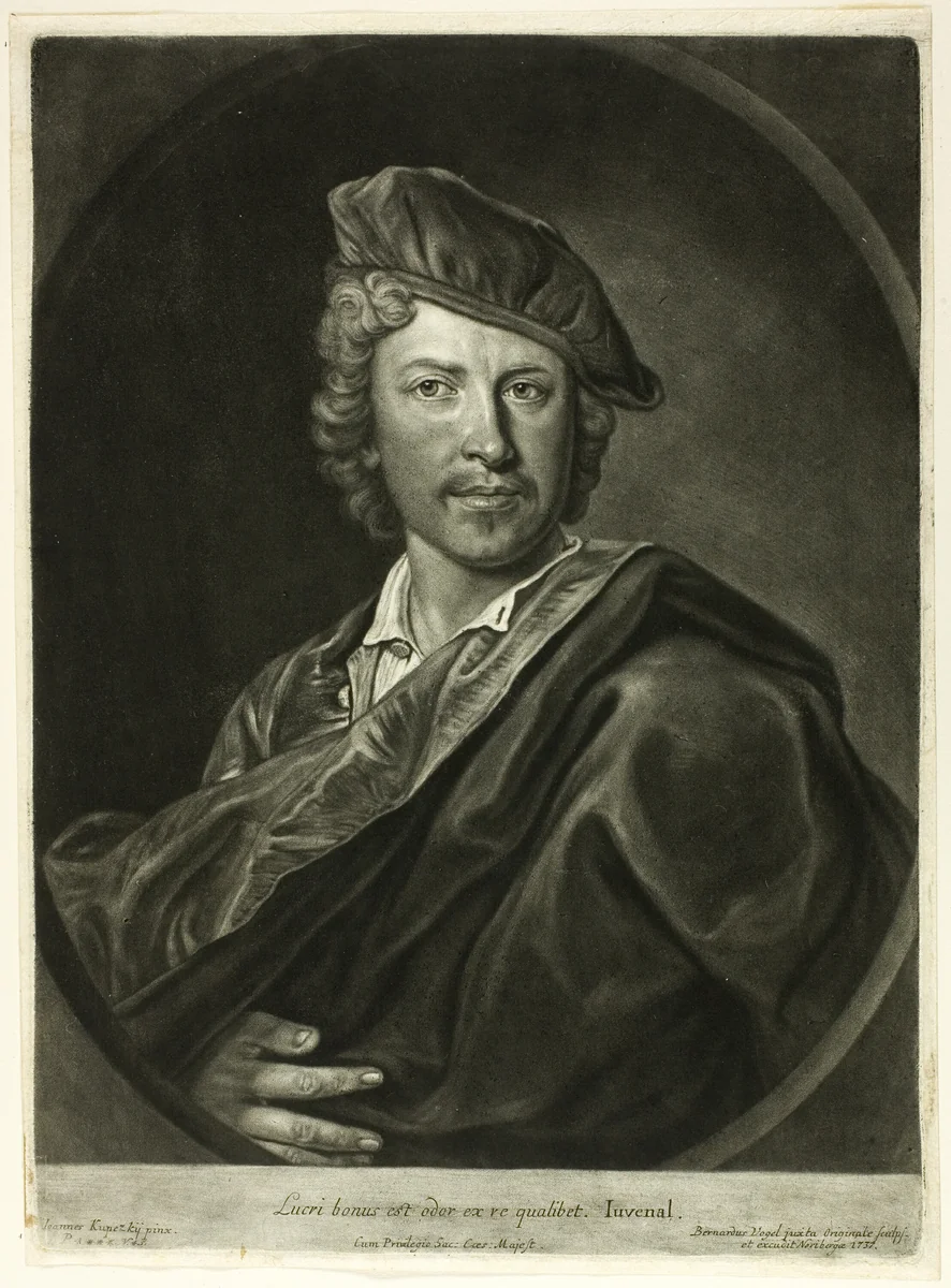 Johann Kupetzky by Bernhard Vogel, print, 1737