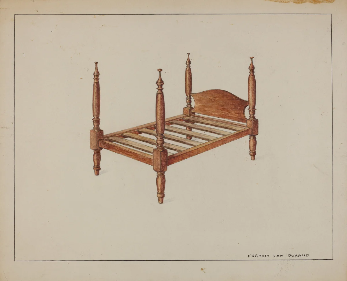 Doll's Bed by Francis Law Durand, index of american design, 1935-1942