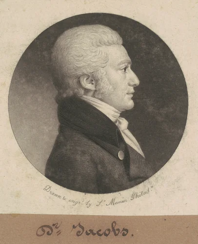 Dr. Jacobs by Charles B. J. Févret de Saint-Mémin, print, 1802