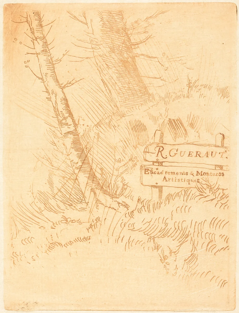 Address of R. Gueraut (Adresse de M.R. Gueraut) by Alphonse Legros, print, 1837-1911