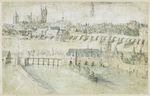 Stad Angers by anonymous, drawing, 1600-1650