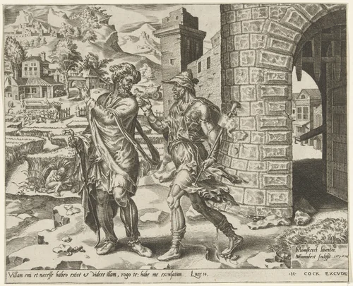 Eerste voorwendsel: de nieuwe akker by Unknown, print, 1558-1559