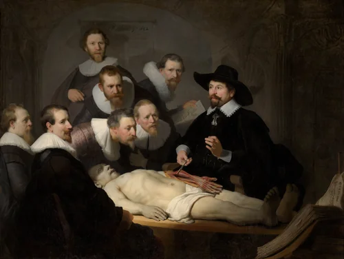 The Anatomy Lesson of Dr Nicolaes Tulp by Rembrandt van Rijn, painting, 1632