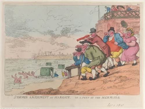 Summer Amusement at Margate, or a Peep at the Mermaids by Thomas Rowlandson, print, 1813