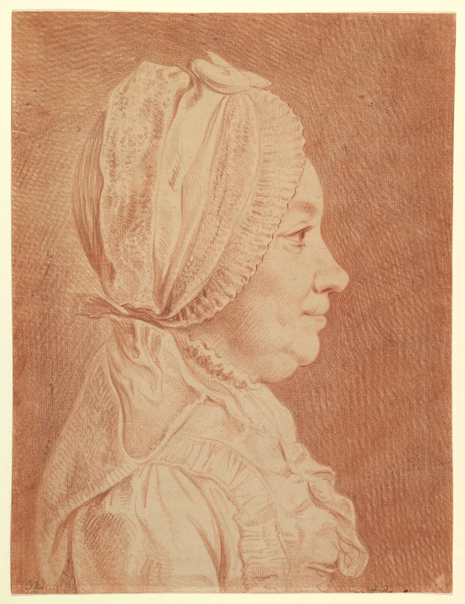 Portrait of the Artist's Wife by Daniel Nikolaus Chodowiecki, drawing, 1726-1801
