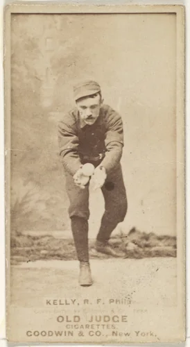 Kelly, Right Field, Philadelphia, from the Old Judge series (N172) for Old Judge Cigarettes by Goodwin & Company, photograph, 1888