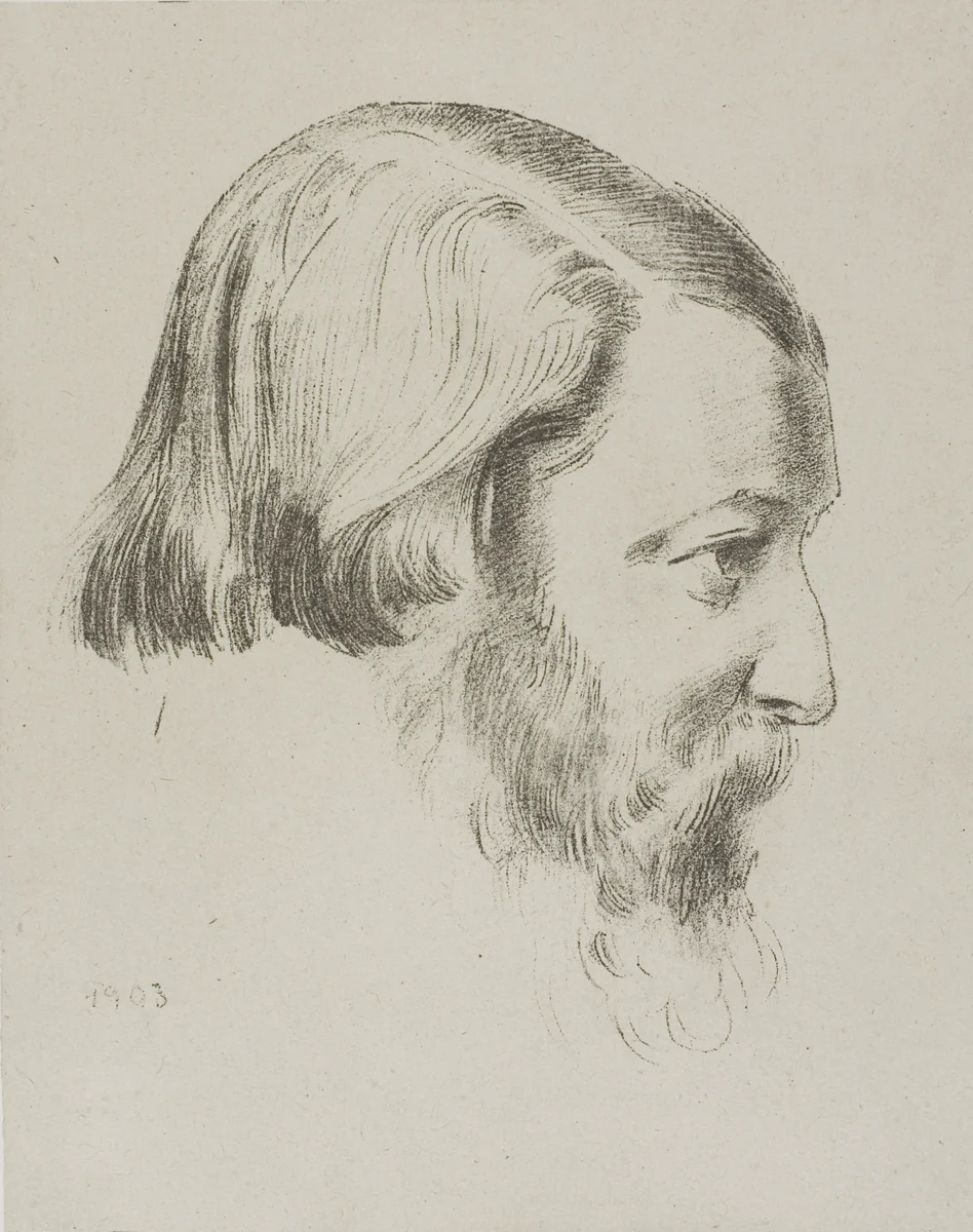 Paul Sérusier by Odilon Redon, print, 1903