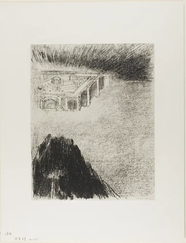 And I John Saw the Holy City, New Jerusalem, Coming Down from God Out of Heaven, plate 11 of 12 by Odilon Redon, print, 1899