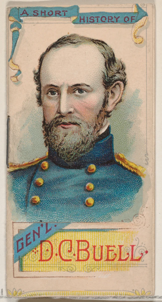A Short History of General Don Carlos Buell, from the Histories of Generals series of booklets (N78) for Duke brand cigarettes by W. Duke, Sons & Co., print, 1888
