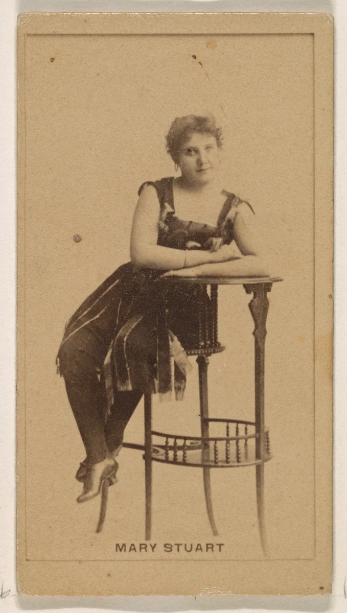 Mary Stuart, from the Actresses series (N245) issued by Kinney Brothers to promote Sweet Caporal Cigarettes by Kinney Brothers Tobacco Company, photograph, 1890