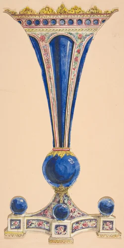 Design for a Vase by anonymous, drawing, 1800-1899