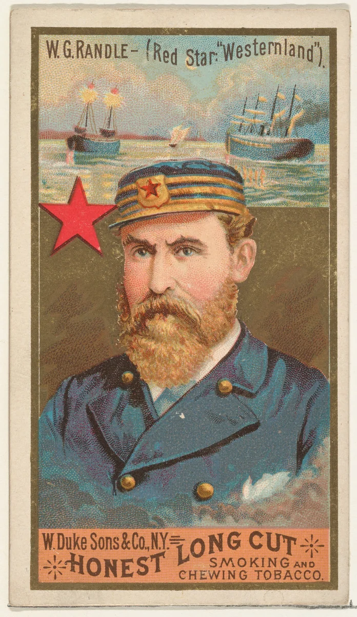 W.G. Randle, from the Sea Captains series (N127) issued by Duke Sons & Co. to promote Honest Long Cut Tobacco by W. Duke, Sons & Co., print, 1887
