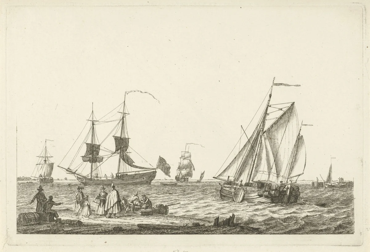 Riviergezicht by Gerrit Groenewegen, print, 1793