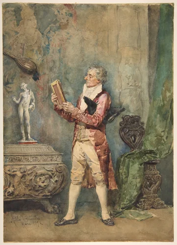 The Amateur by Attilio Simonetti, drawing, 1843-1925